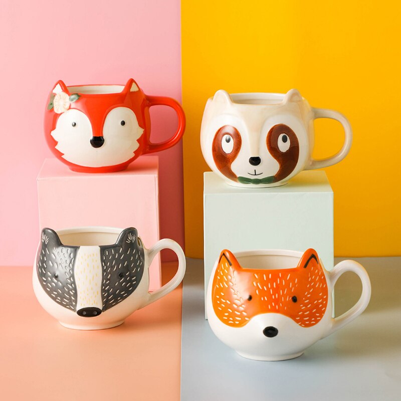 Cartoon Animal Mugs