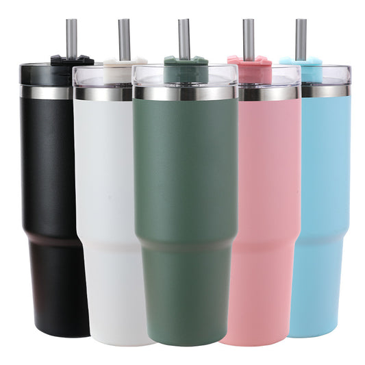 Stainless Steel Straw Mug